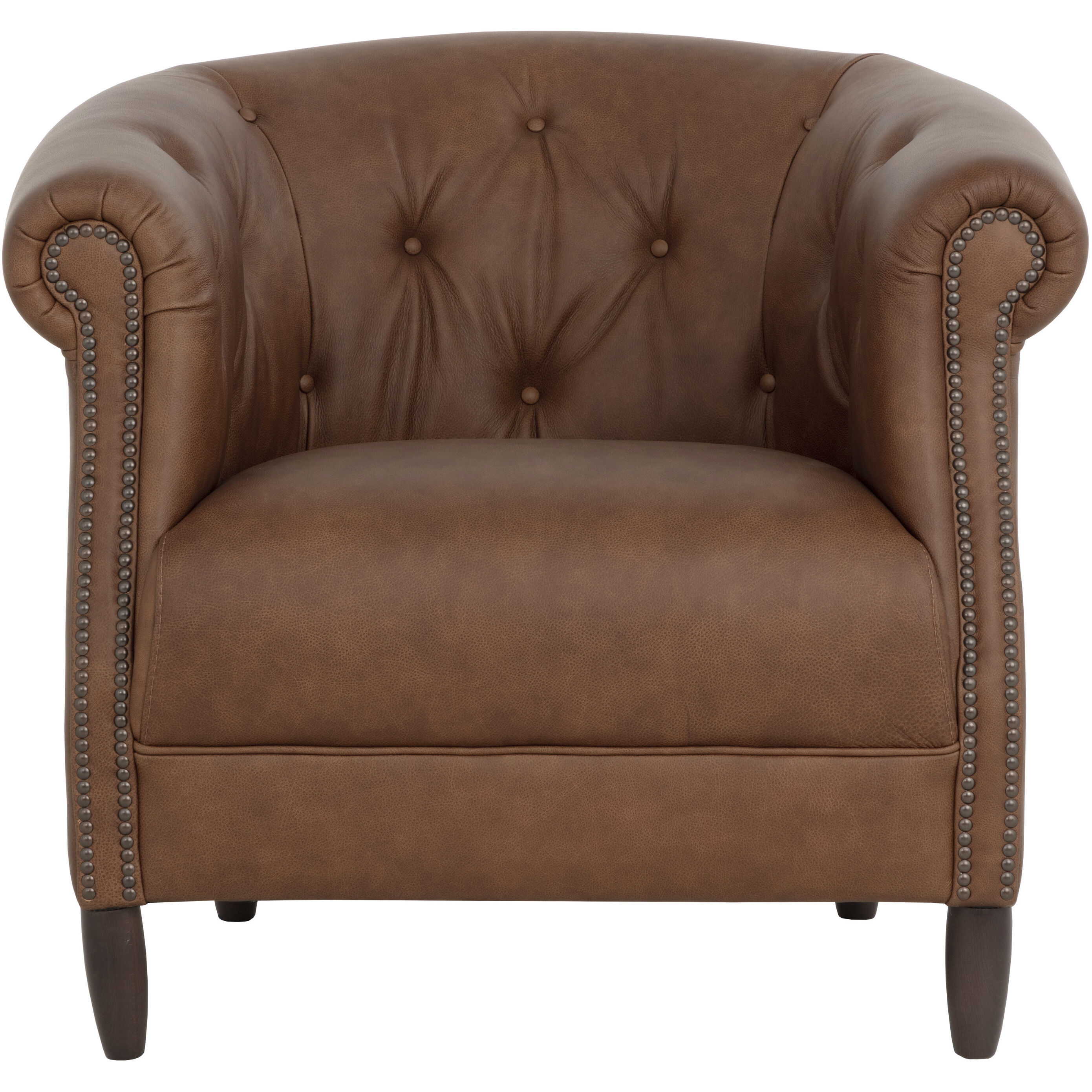 Marjorie Cognac Leather Lounge Chair